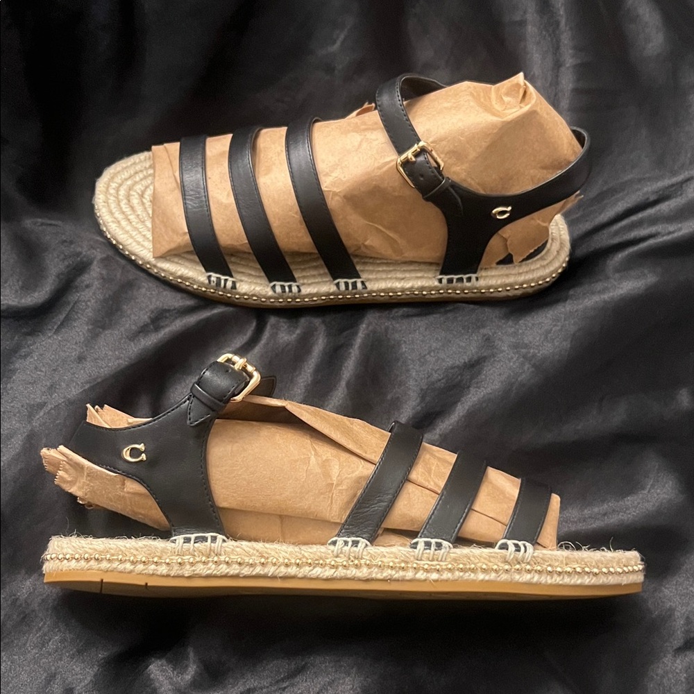 Coach leather Sandals size 8